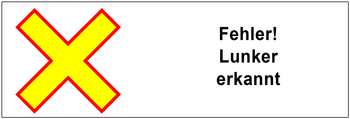 Fehlermeldung "Lunker erkannt" bei der Qualitätsauswertung der Taurox Gewindeschneidmaschine